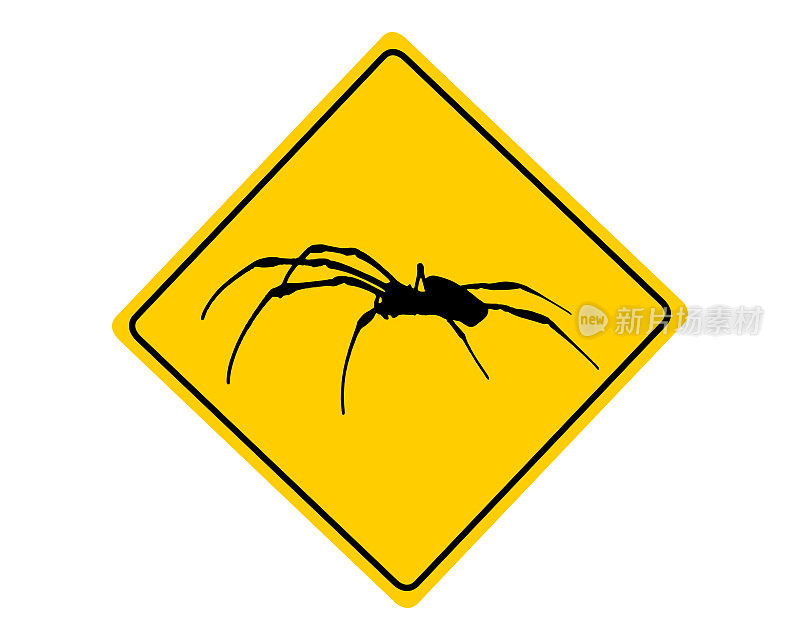 Spider warning sign